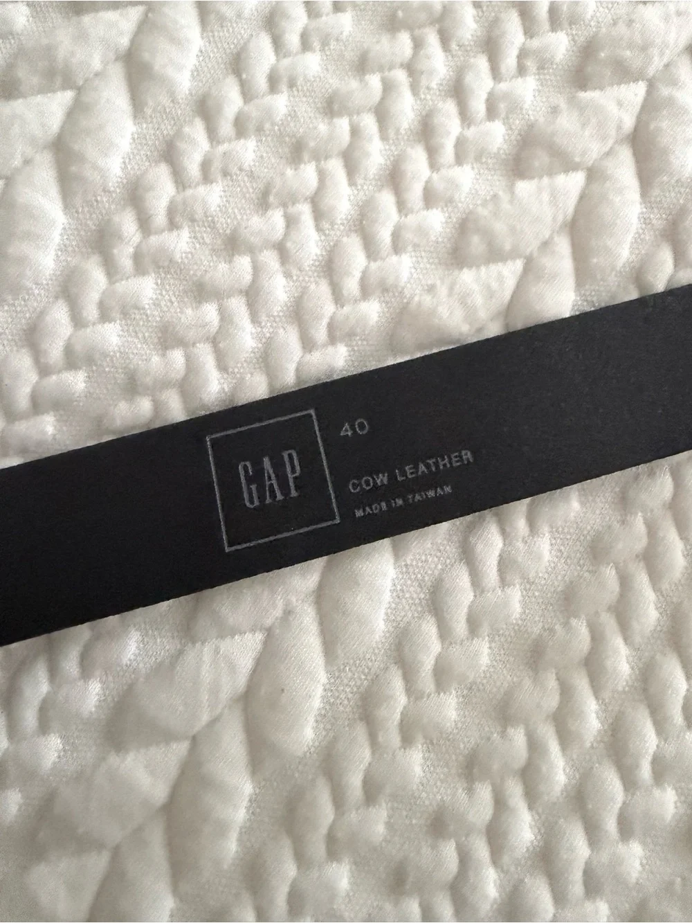 GAP Black Smooth Leather Belt Length: 40